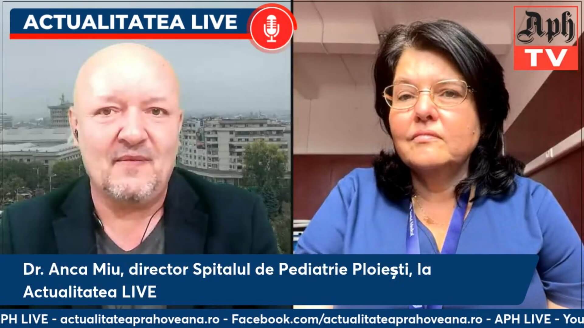 VIDEO PREMIERĂ ora 17.00. Dr. Anca Miu, director Spitalul de Pediatrie Ploiești, la Actualitatea LIVE