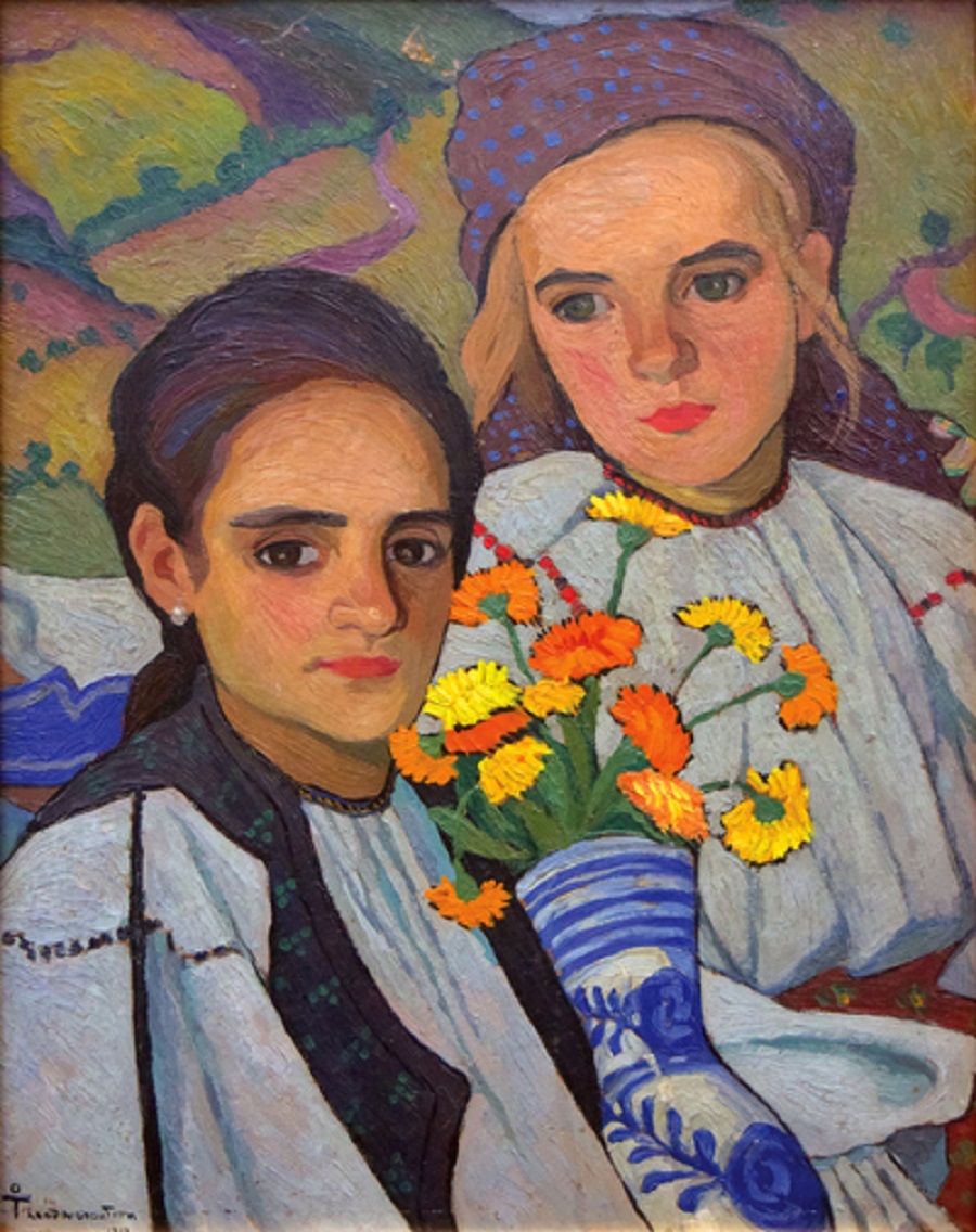 Ion Theodorescu Sion Doua tarancute cu flori