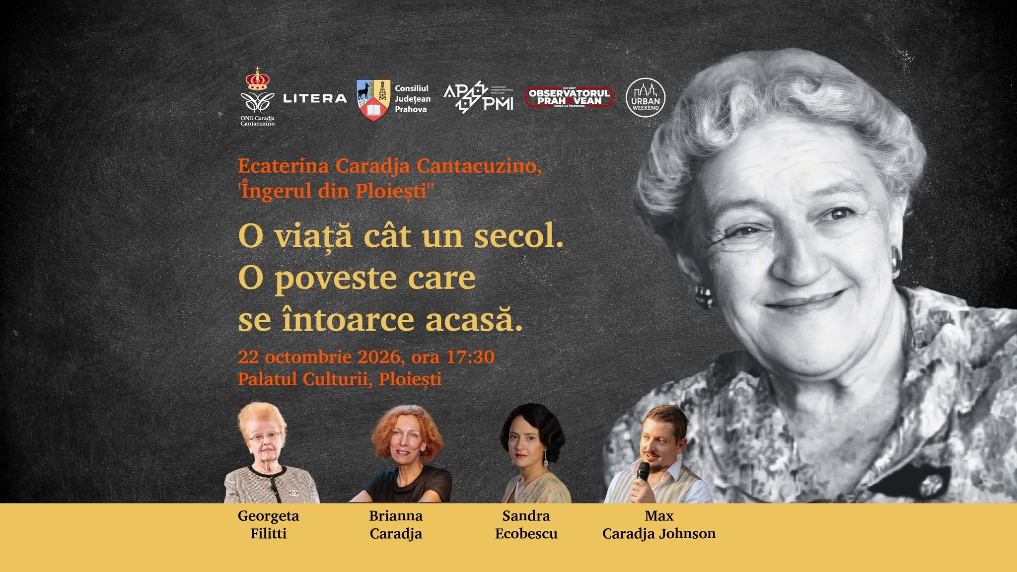 Autobiografia Prințesei Ecaterina Caradja Cantacuzino publicată, pentru prima dată, în limba română, va fi lansată mâine, la Ploiești