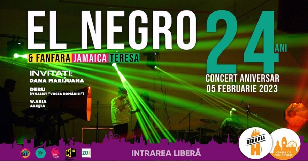 El Negro sărbătorește 24 de ani de la înființarea trupei cu un concert aniversar la Berăria H