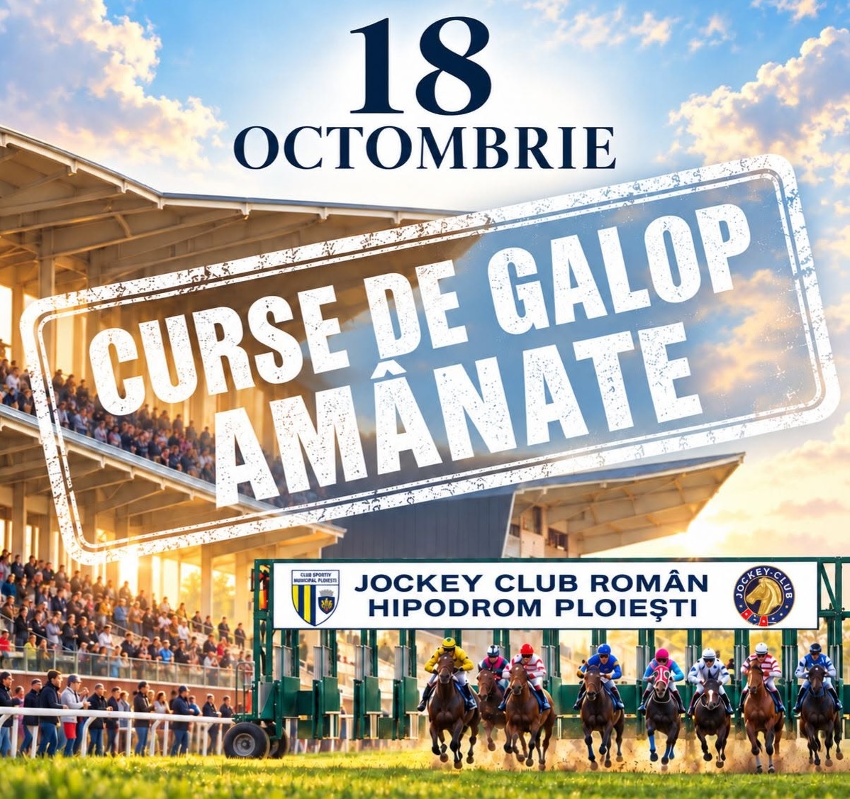 Cursele de galop de duminică sunt amânate: Caii de la Hipodrom au gripă