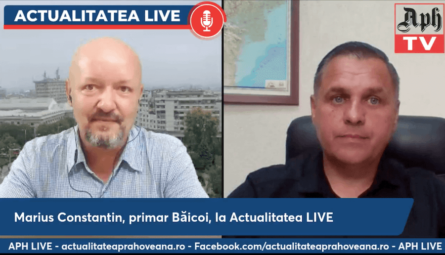 Marius Constantin, primar Băicoi, la Actualitatea LIVE
